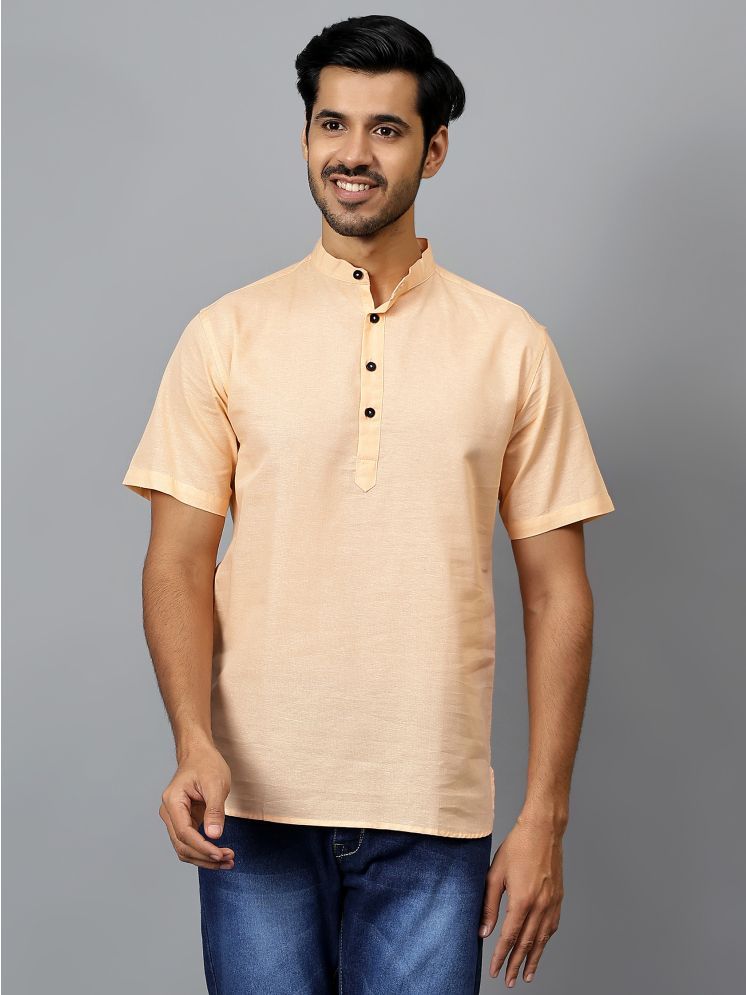     			Yugnik Orange Cotton Men's Regular Kurta ( Pack of 1 )