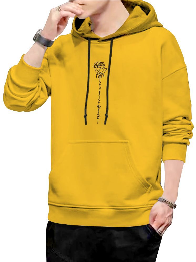     			fashion and youth Cotton Blend Hooded Men's Sweatshirt - Yellow ( Pack of 1 )