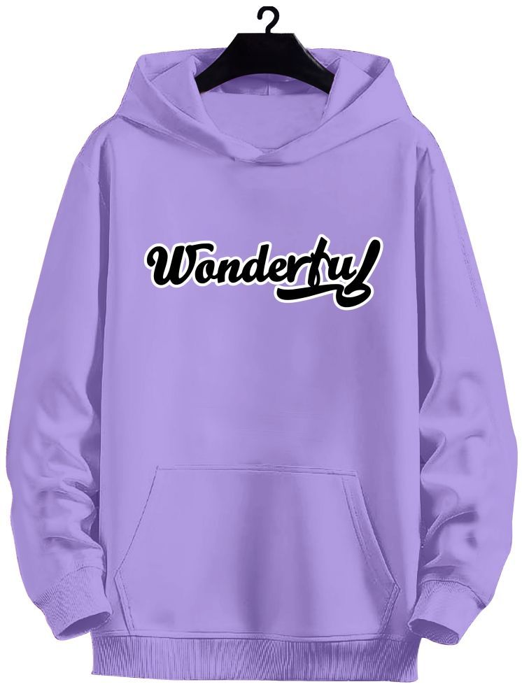     			fashion and youth Cotton Blend Hooded Men's Sweatshirt - Purple ( Pack of 1 )