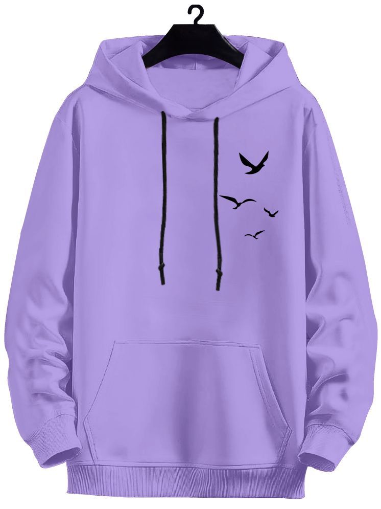     			fashion and youth Cotton Blend Hooded Men's Sweatshirt - Purple ( Pack of 1 )