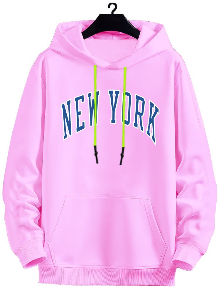     			fashion and youth Cotton Blend Hooded Men's Sweatshirt - Pink ( Pack of 1 )