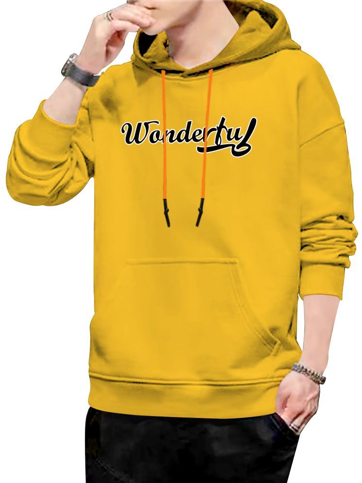     			fashion and youth Cotton Blend Hooded Men's Sweatshirt - Yellow ( Pack of 1 )