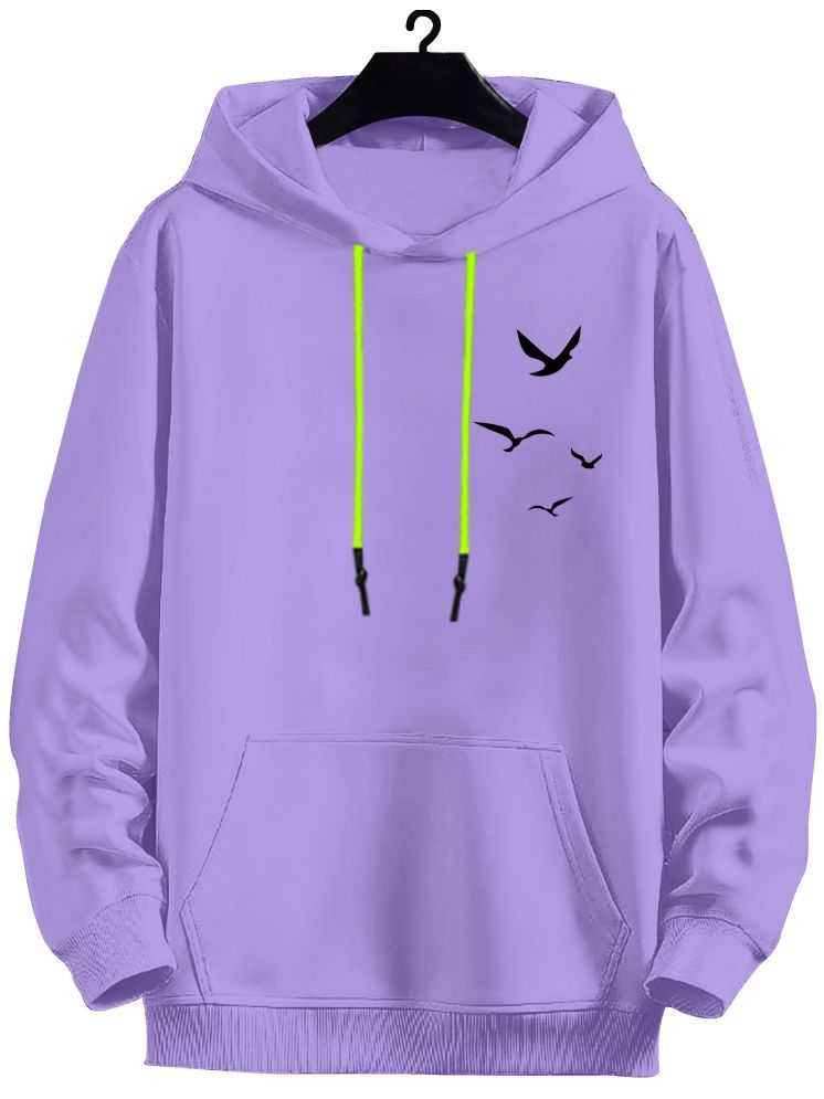     			fashion and youth Cotton Blend Hooded Men's Sweatshirt - Purple ( Pack of 1 )