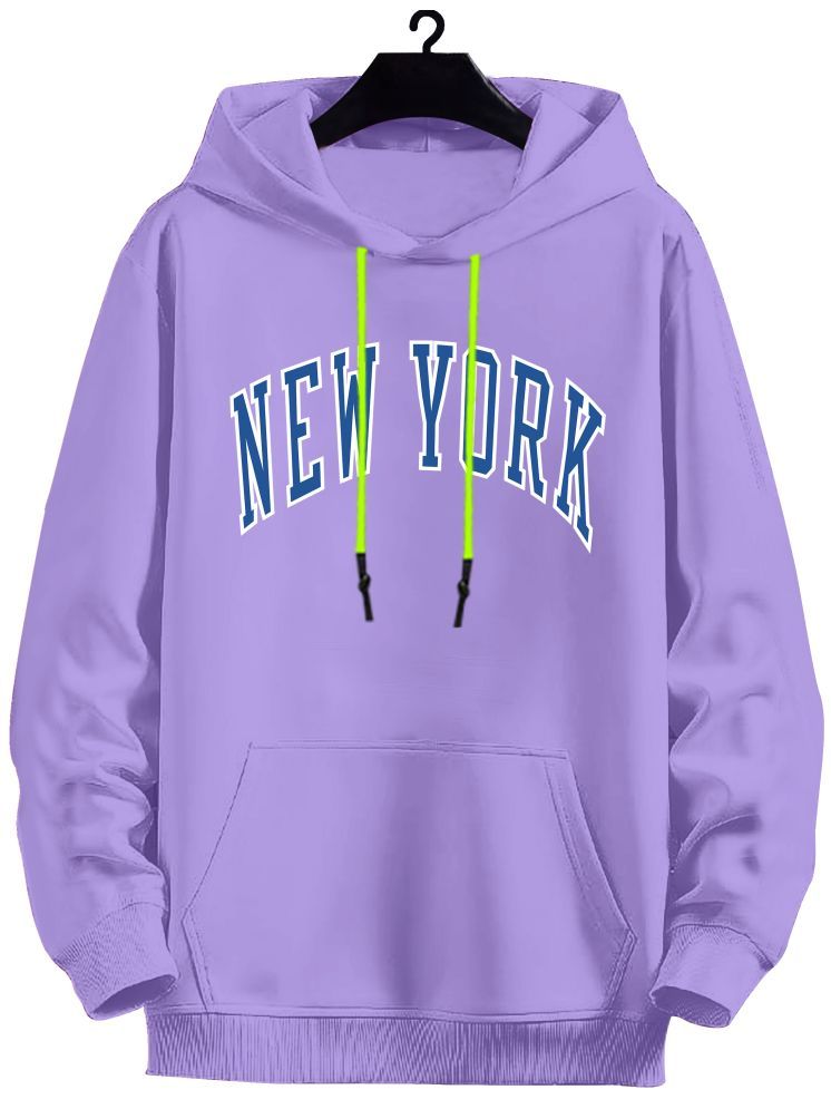     			fashion and youth Cotton Blend Hooded Men's Sweatshirt - Purple ( Pack of 1 )