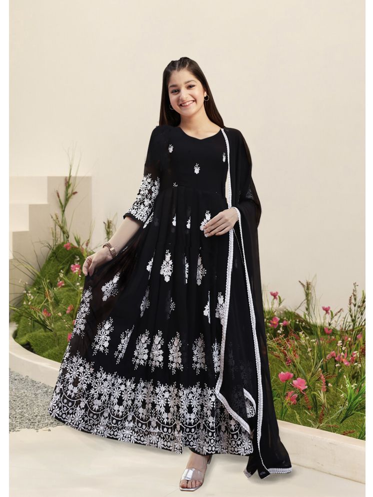     			kedar fab Black Georgette Girls Gown ( Pack of 1 )