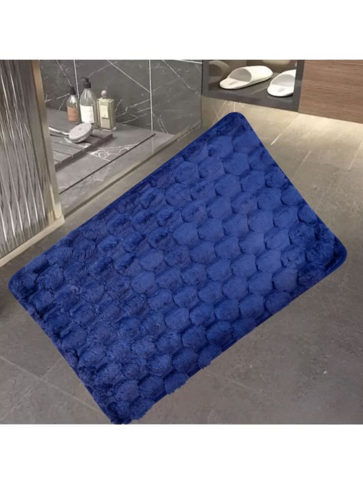     			mahek accessories Anti-skid Microfibre Bath Mat 40x60 cm ( Pack of 1 ) - Blue