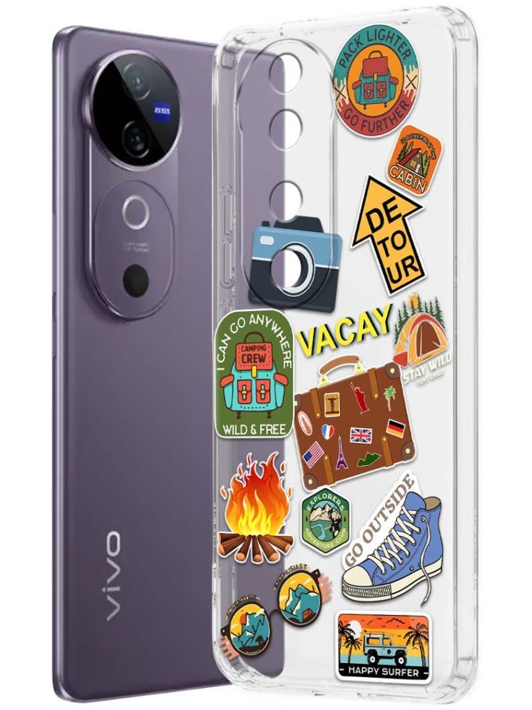     			NBOX Multicolor Printed Back Cover Silicon Compatible For Vivo V40 5G ( Pack of 1 )