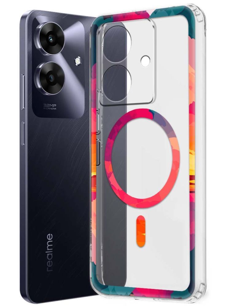     			NBOX Multicolor Printed Back Cover Silicon Compatible For Realme Narzo N61 ( Pack of 1 )