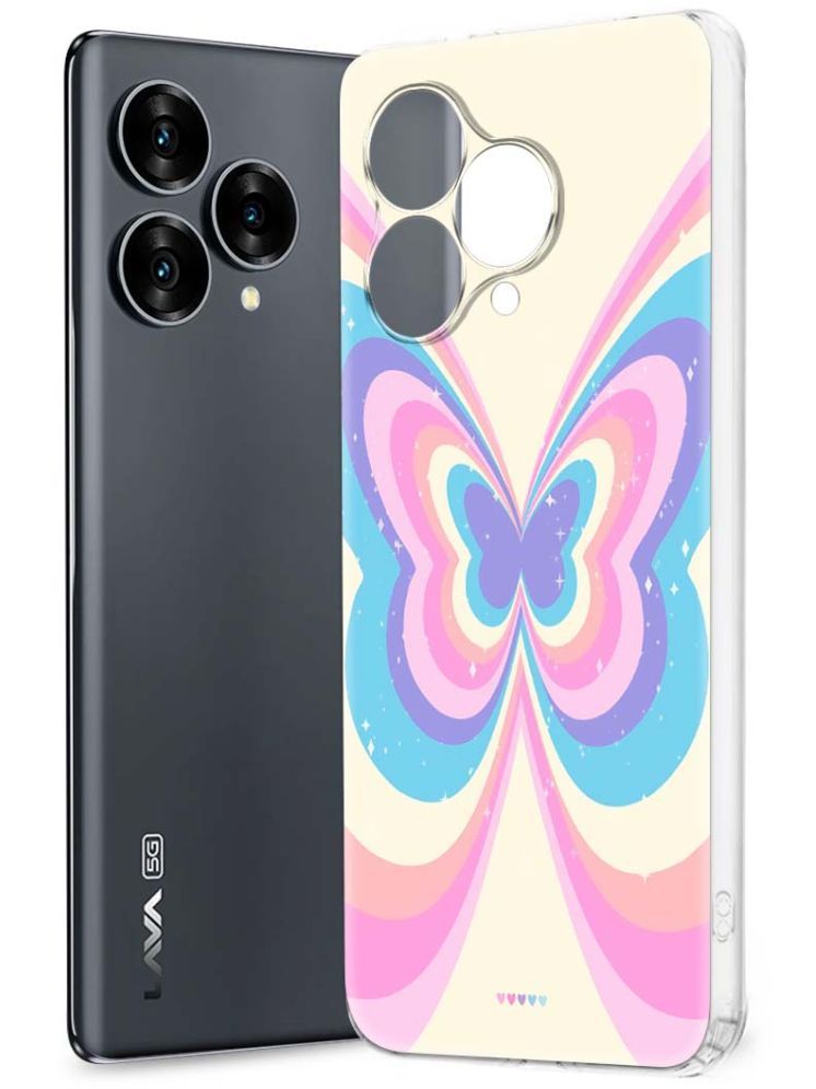     			NBOX Multicolor Printed Back Cover Silicon Compatible For Lava Blaze Curve 5G ( Pack of 1 )