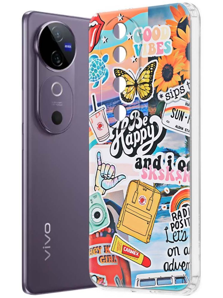     			NBOX Multicolor Printed Back Cover Silicon Compatible For Vivo V40 5G ( Pack of 1 )