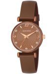 LOUIS DEVIN Brown PU Analog Womens Watch