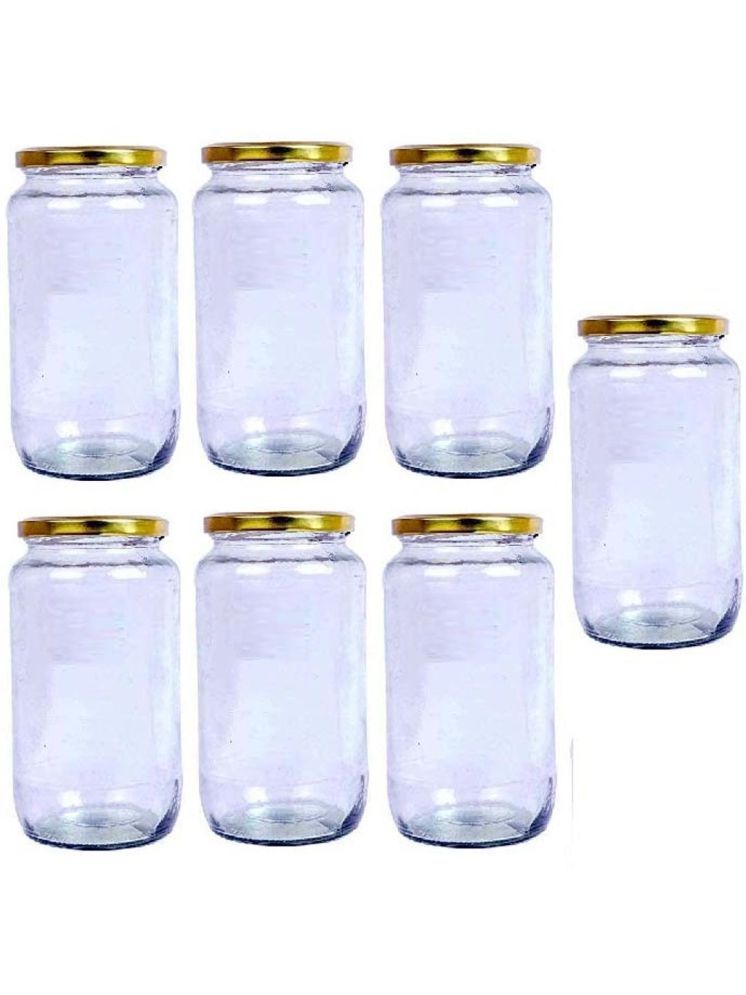     			1st Time Glass Container Jar Glass Transparent Utility Container ( Set of 7 )