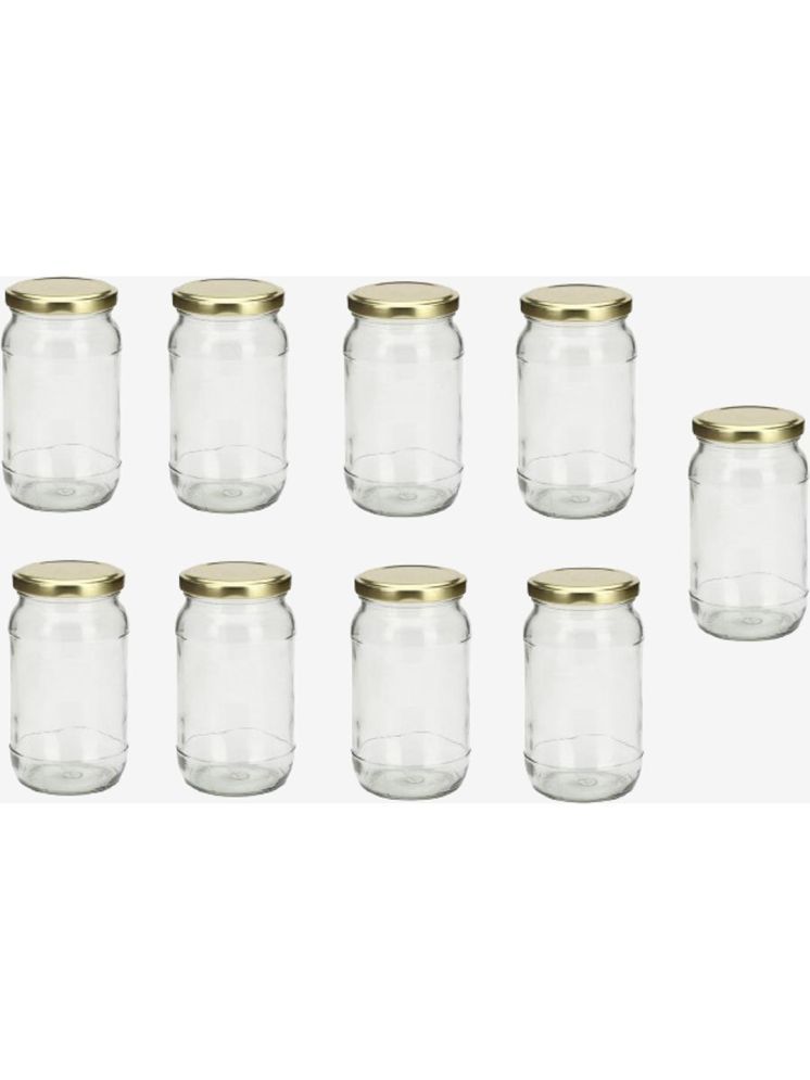     			1st Time Glass Container Jar Glass Transparent Utility Container ( Set of 9 )