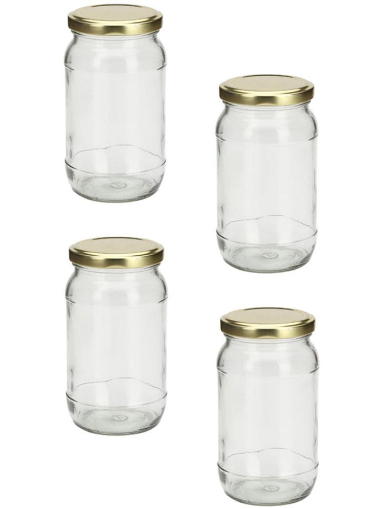     			1st Time Glass Container Jar Glass Transparent Utility Container ( Set of 4 )