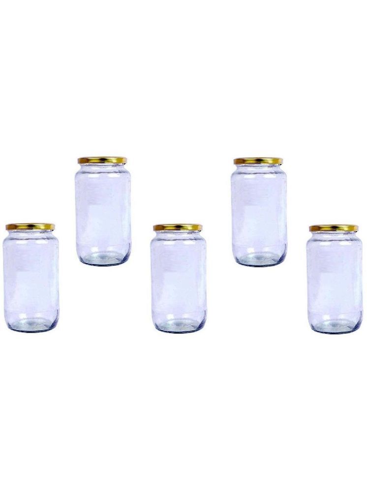     			1st Time Glass Container Jar Glass Transparent Utility Container ( Set of 5 )