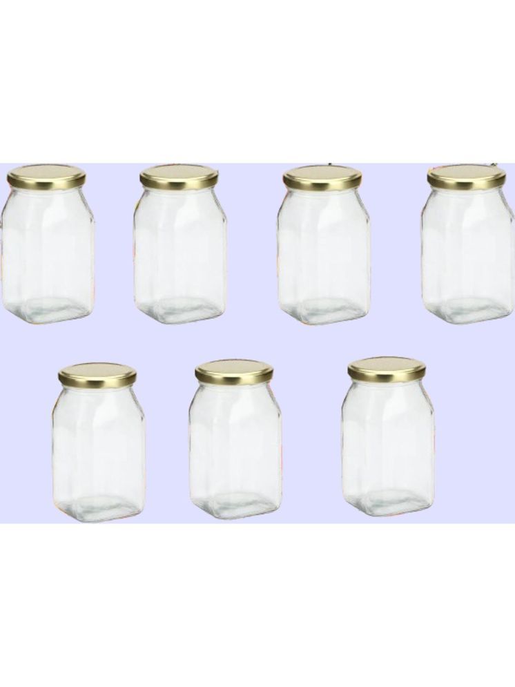     			1st Time Glass Container Jar Glass Transparent Utility Container ( Set of 7 )