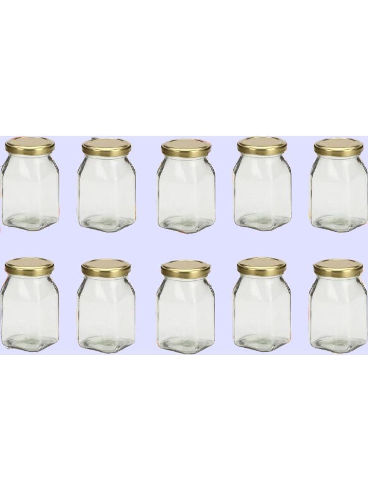     			1st Time Glass Container Jar Glass Transparent Utility Container ( Set of 10 )