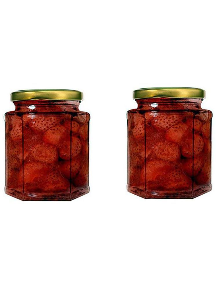     			1st Time Glass Container Jar Glass Transparent Cookie Container ( Set of 2 )