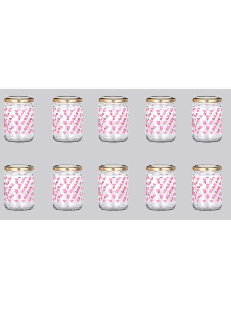     			1st Time Glass Container Jar Glass Transparent Utility Container ( Set of 10 )