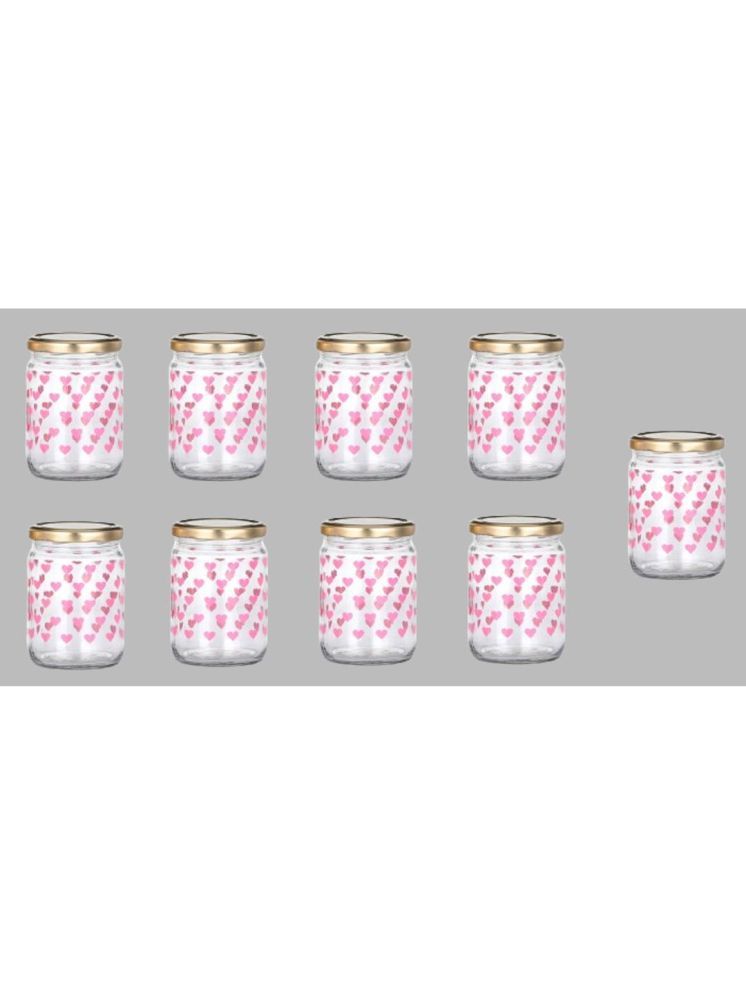     			1st Time Glass Container Jar Glass Transparent Utility Container ( Set of 9 )