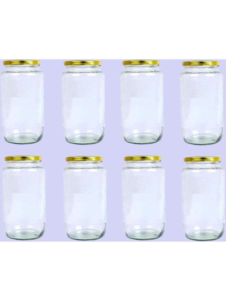     			1st Time Glass Container Jar Glass Transparent Utility Container ( Set of 8 )