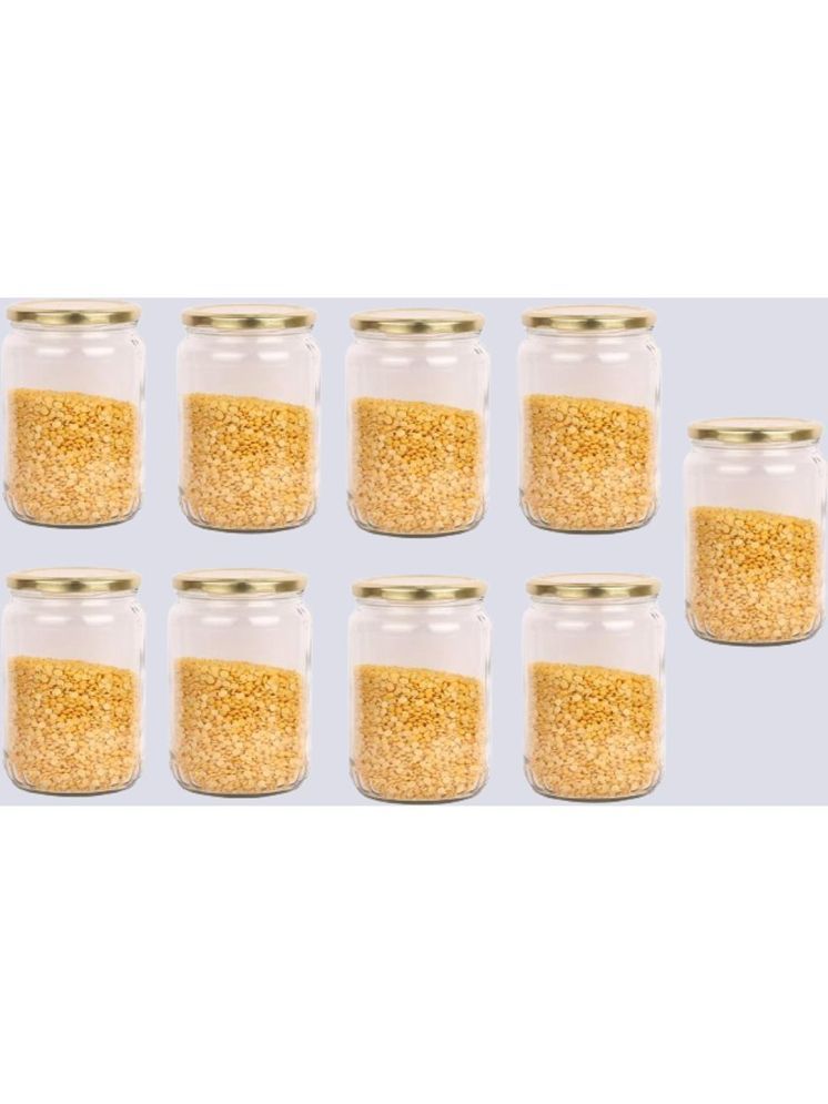     			1st Time Glass Container Jar Glass Transparent Utility Container ( Set of 9 )