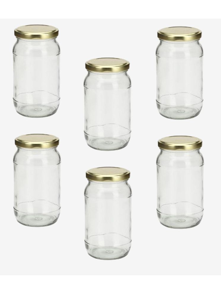     			1st Time Glass Container Jar Glass Transparent Utility Container ( Set of 6 )