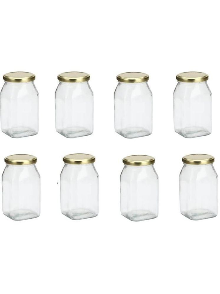     			1st Time Glass Container Jar Glass Transparent Utility Container ( Set of 8 )