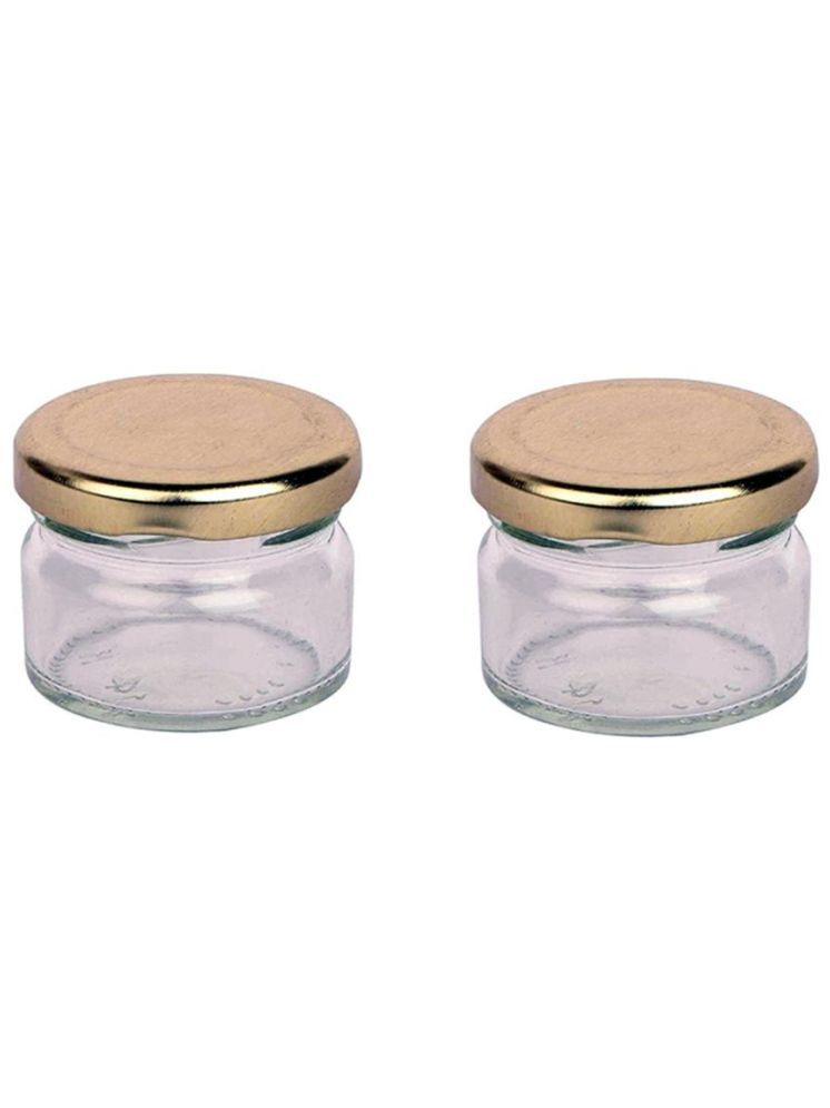     			1st Time Glass Container Jar Glass Transparent Cookie Container ( Set of 2 )