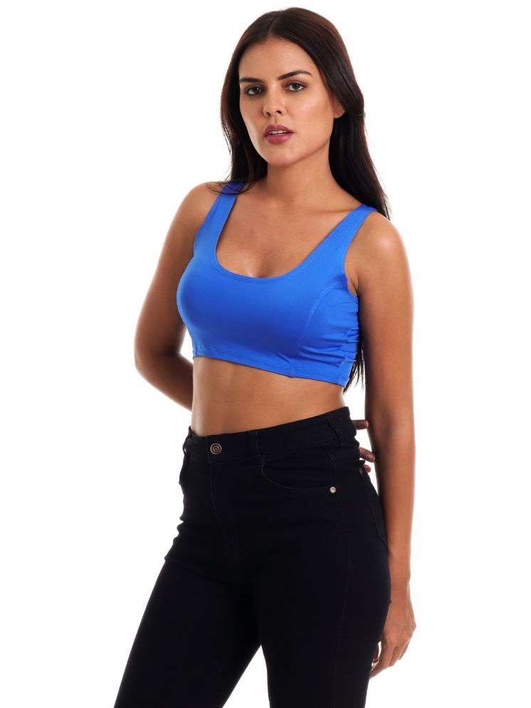     			Aura Glam Blue Lycra Regular Fit Women's T-Shirt ( Pack of 1 )