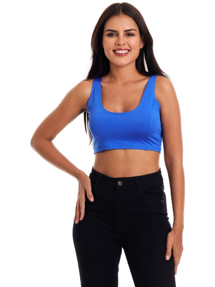     			Aura Glam Blue Lycra Regular Fit Women's T-Shirt ( Pack of 1 )