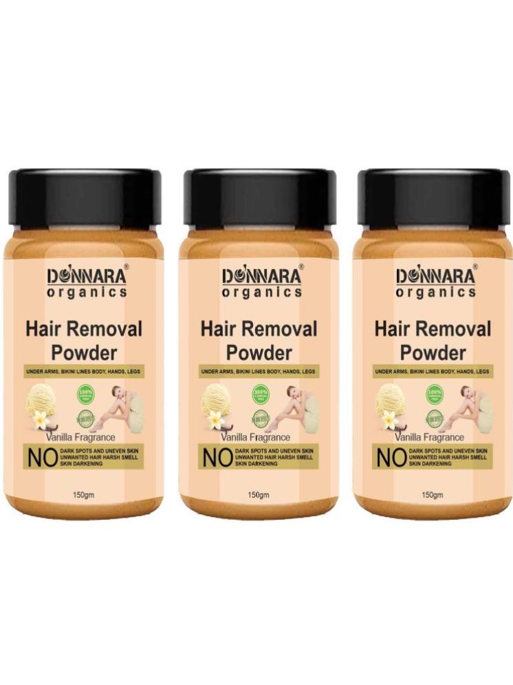     			Donnara Organics Natural Hair Removal Powder for Men & Women 450 ( Pack of 3 )