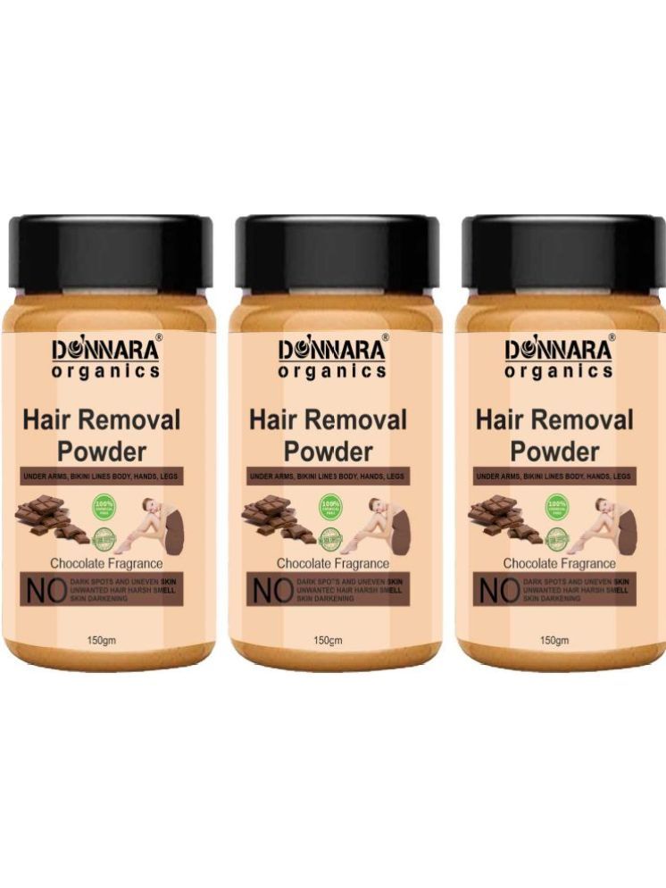     			Donnara Organics Natural Hair Removal Powder for Men & Women 450 ( Pack of 3 )