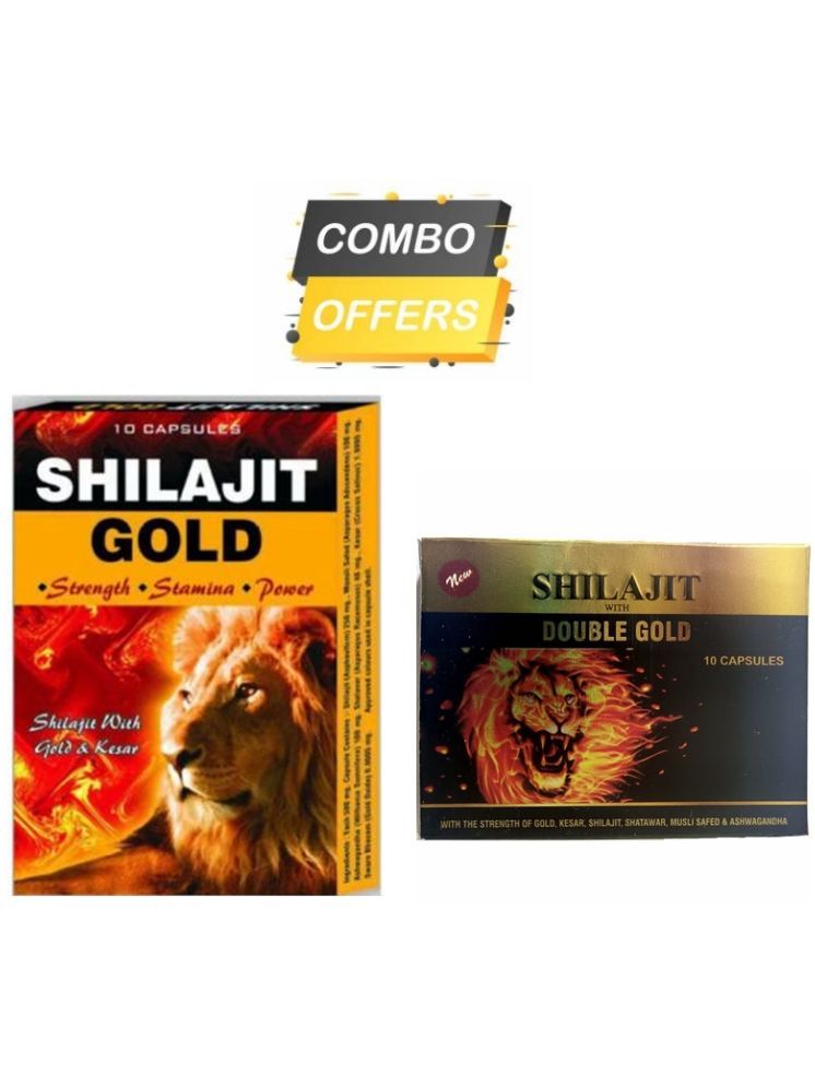     			G&G Pharmacy Shilajit With Gold 10no.s & Shilajit With Double Gold Capsule 10no.s Pack Of 2