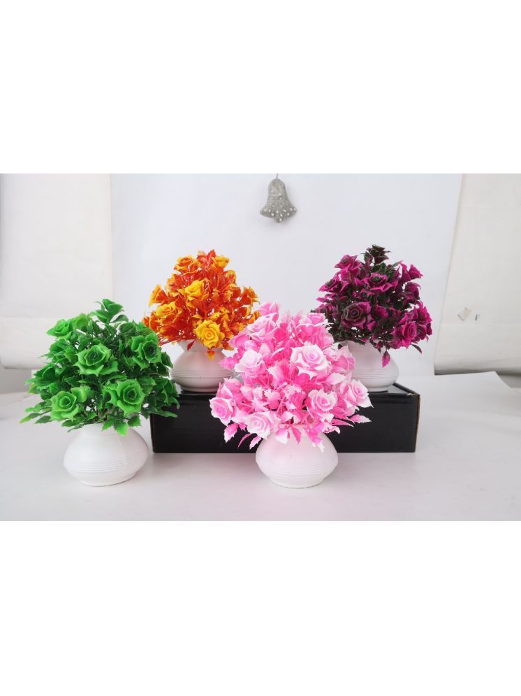     			KanRaj - Multicolor Rose Artificial Flower ( Pack of 4 )