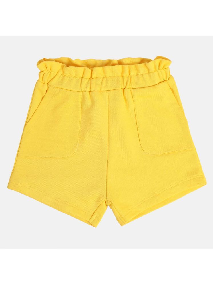     			Miniklub Baby Girls Knit Shorts (Yellow Color)