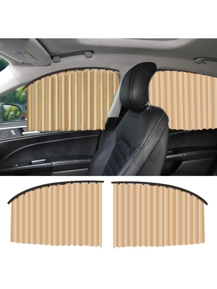     			RAMDEV ENTERPRISE Universal Fit Magnetic Car Side Window Privacy Sunshade, Car Sun Shade Side Window, Magnet Pleated Curtains for Car Window, Removable Car Window Curtains (4PCS).