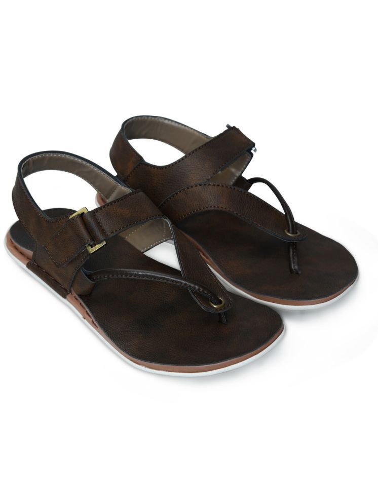     			STEPSOFT - Brown Men's Sandals