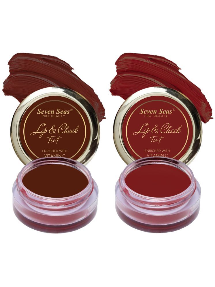     			Seven Seas Tint Enriched With Vitamin C For Lips,Cheeks and Eye (Maroon,Fire Brick 8g) pack of 2