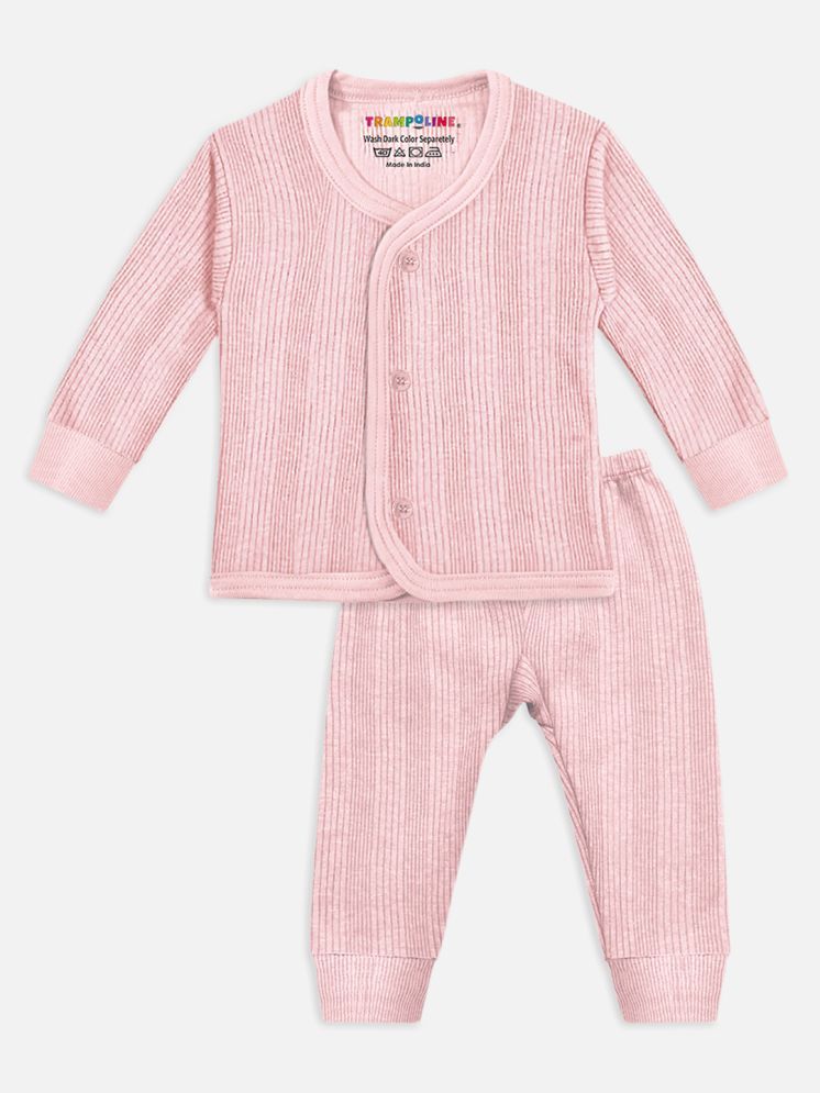     			Trampoline Pack of 1 Pastel Pink Striped Thermal Set