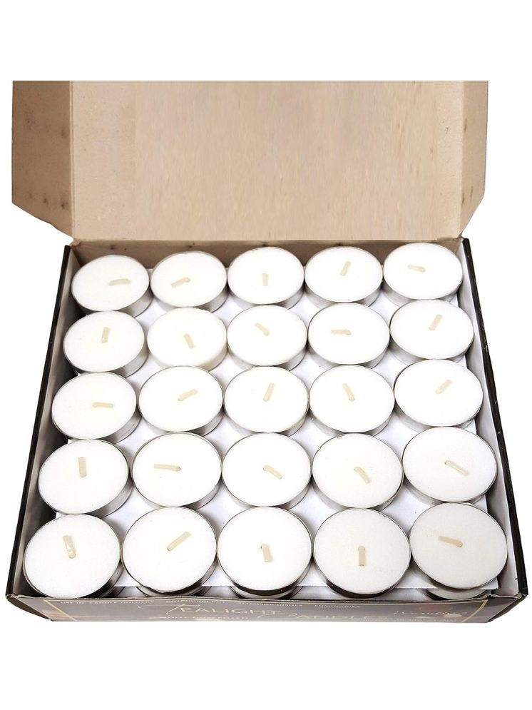     			VM SHOPPING MALL White Wax Tea Light Candle 5 cm ( Pack of 1 )