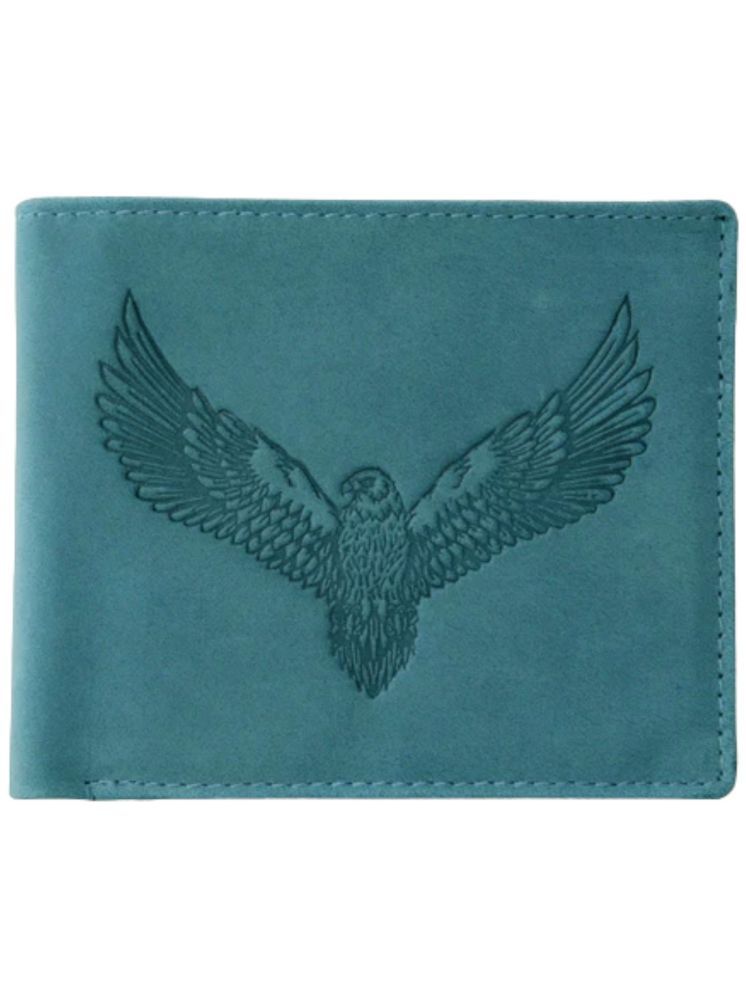     			samtroh Blue Leather Men's RFID Wallet ( Pack of 1 )