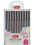 Flair Hotline Fineliner Metal Tip Pen 0 Shades.|Multicolor