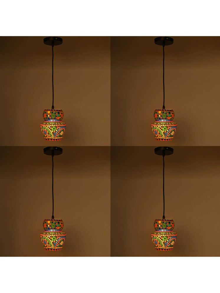     			1st Time Glass Designer Ceiling Lamp Pendant Multi - Pack of 4