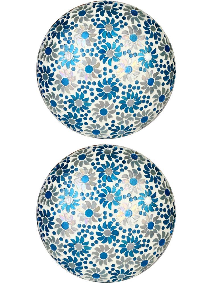     			1st Time Glass Designer Ceiling Lamp Pendant Blue - Pack of 2