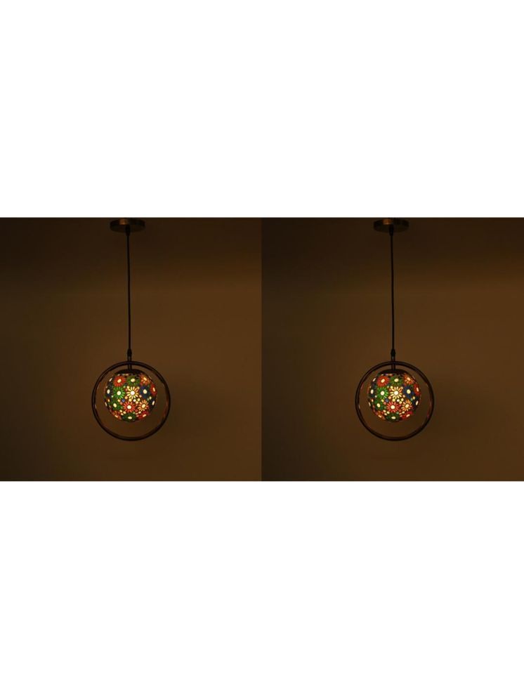     			1st Time Glass Designer Ceiling Lamp Pendant Multi - Pack of 2