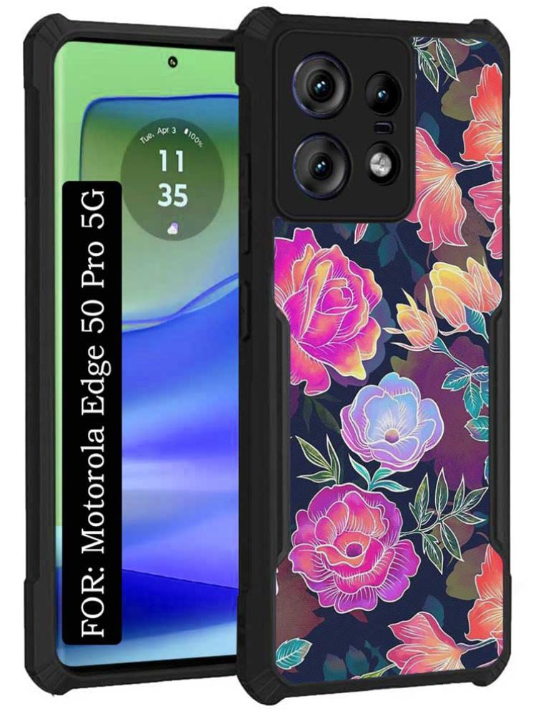     			COBERTA Multicolor Printed Back Cover Polycarbonate Compatible For Motorola Edge 50 Pro 5G ( Pack of 1 )