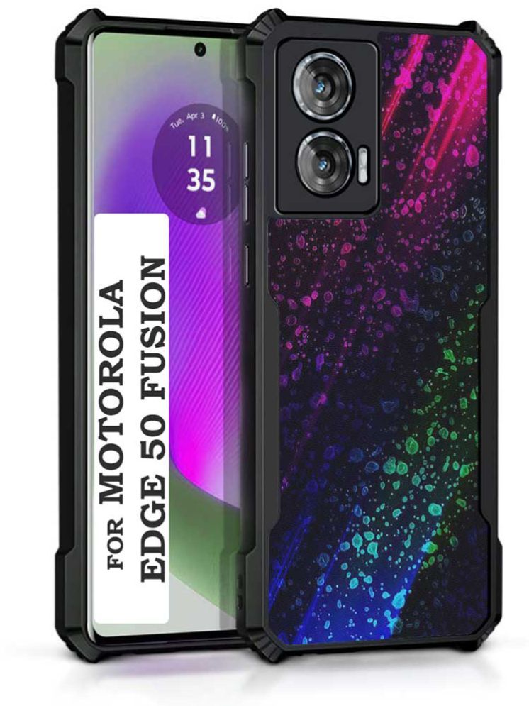     			COBERTA Multicolor Printed Back Cover Polycarbonate Compatible For Moto Edge 50 Fusion ( Pack of 1 )