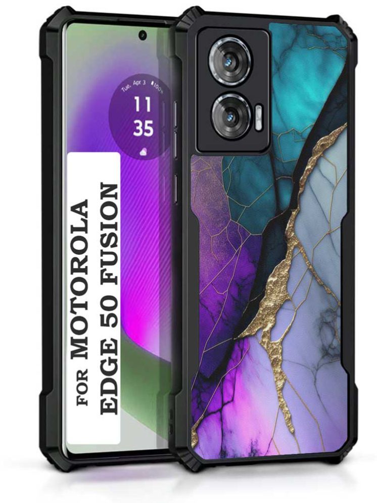     			COBERTA Multicolor Printed Back Cover Polycarbonate Compatible For Moto Edge 50 Fusion ( Pack of 1 )