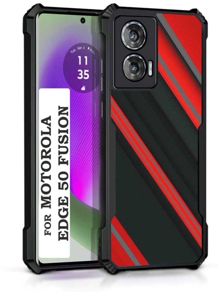     			COBERTA Multicolor Printed Back Cover Polycarbonate Compatible For Moto Edge 50 Fusion ( Pack of 1 )